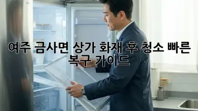 여주 금사면 상가 화재 후 청소, 빠른 복구 가이드