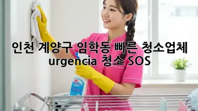 인천 계양구 임학동 빠른 청소업체!  urgencia 청소 SOS