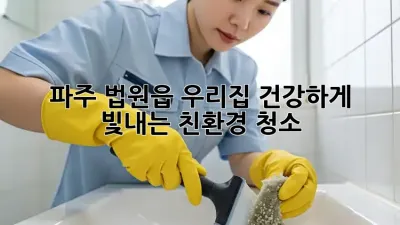 파주 법원읍 우리집, 건강하게 빛내는 친환경 청소!